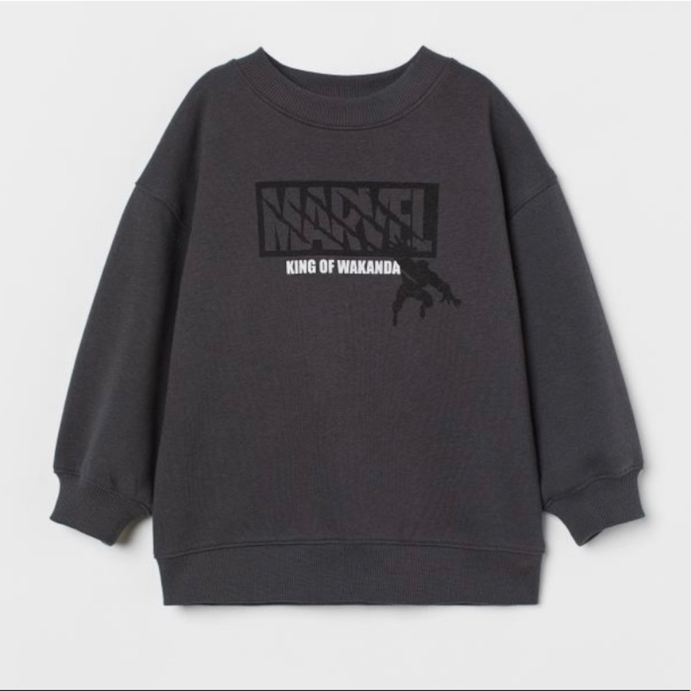 Boys’ Black Panther Printed Sweater